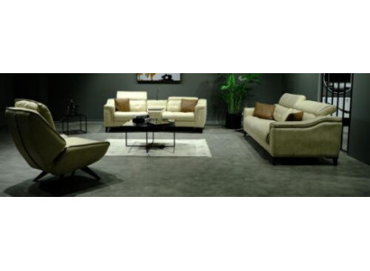 Complet e Couch Set Designer 3 places Deux places Luxueux Fauteuil