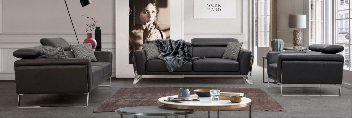 Ensemble de canapé en similicuir design 2x canapé trois places fauteuil luxueux 3 pièces