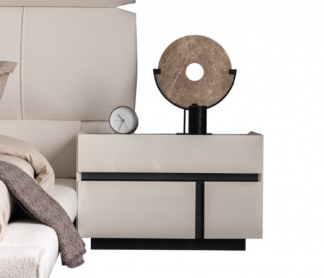 Table de chevet blanc-noir exclusive Console de nuit de chambre à coucher en bois