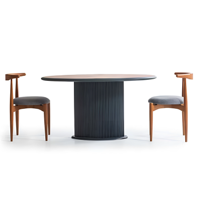 Set de salle à manger Complet e Salle à manger Table de salle à manger Chaises 5pcs Marron Classique