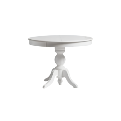 Table ronde de salle à manger Table de salle à manger extensible Table en bois Table blanche