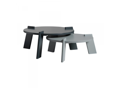 Table basse Table basse Table de canapé Table d'appoint Bois Gris Table Design