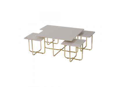 Tables d'appoint complètes Tables d'appoint Tables de canapé 5 tables basses Beige