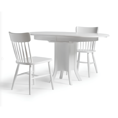 Suite chaises en bois Chaises de cuisine Chaises de salle à manger Ensemble de 2 pièces Bois blanc