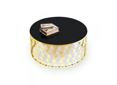Table de canapé Table basse Table basse Table d'appoint Table en or Table moderne en verre