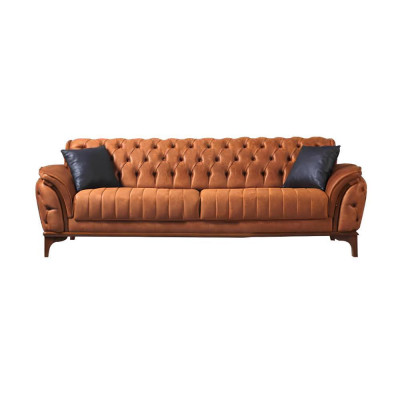 Canapés Chesterfield Designer Salon Ensemble Rembourrage 2x canapés en textile