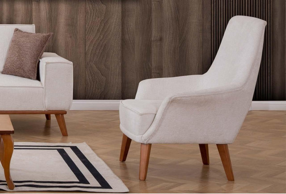 Ensemble de salon blanc élégant Canapé 3 places Fauteuil design 2 pièces
