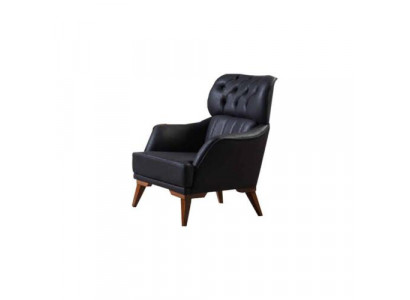 Noir Chesterfield Fauteuil Designer Salon Fauteuil 1 place