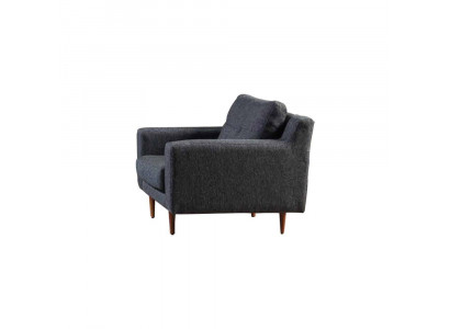 Rembourrage gris Fauteuil 1 place Mobilier de salon Fauteuil élégant Siège moderne