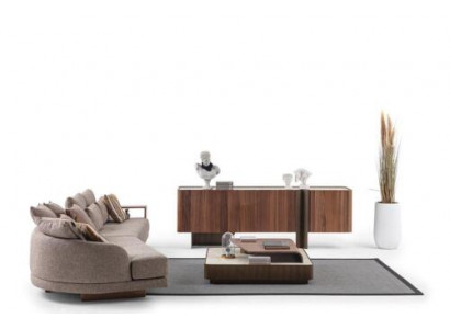 Salon, Suite robuste designer 4 places Buffet Table basse 3 pièces