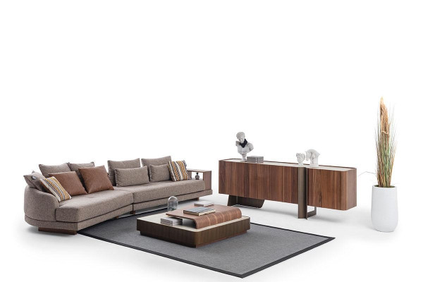 Salon, Suite robuste designer 4 places Buffet Table basse 3 pièces