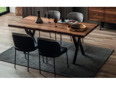 table à manger moderne en bois de r exclusif 6 chaises rembourrées Ensemble salle à manger