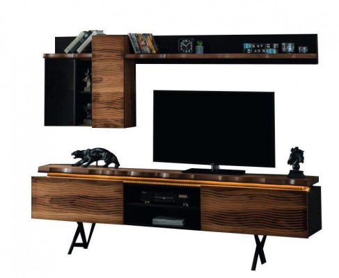 Unit murale de salle de séjour luxueuse, armoire murale, meuble télé bas, table basse 3 pièces