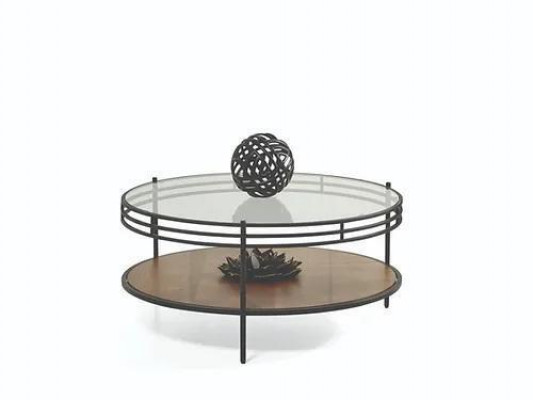 Table basse de designer Table en verre de luxe Table basse ronde en bois pour salon