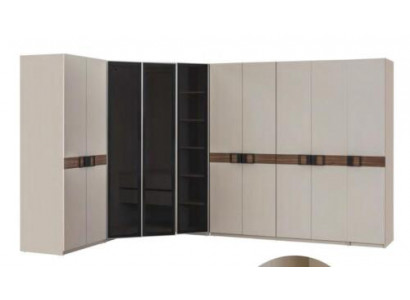 Meuble d'angle blanc moderne Armoire étagère designer Armoire en bois Meuble de luxe