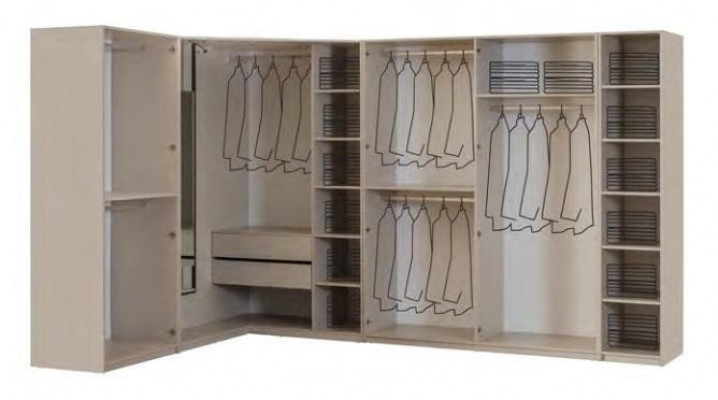 Meuble d'angle blanc moderne Armoire étagère designer Armoire en bois Meuble de luxe