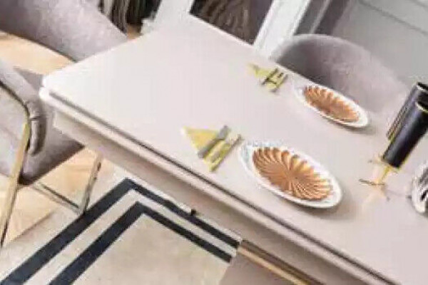 Table 6 chaises Buffet Miroir Ensemble de salle à manger de 9 pièces Suite de groupe