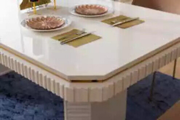 Salle à manger Ensemble Table 6x Chaises Buffet Miroir 9pcs Groupe Suite