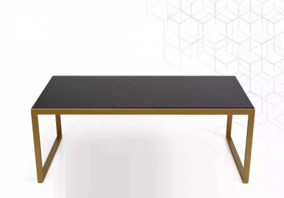 Table basse Table de salon Table de canapé Design en acier inoxydable Or Moderne
