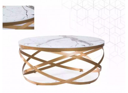 Table basse Mobilier Table Luxe Or Moderne Salon Design Acier inoxydable