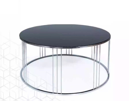 Table basse Mobilier Luxe nouvelle noir Moderne Design Salon acier inoxydable