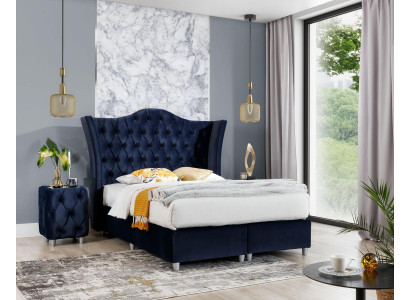 Ensemble chambre à coucher Lit 2x Tables de chevet 3pcs. Mobilier de luxe Design complet