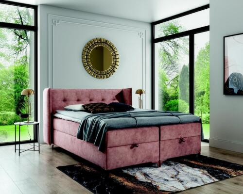 Meubles de chambre Lit Box Spring 160x200cm Design moderne Ameublement