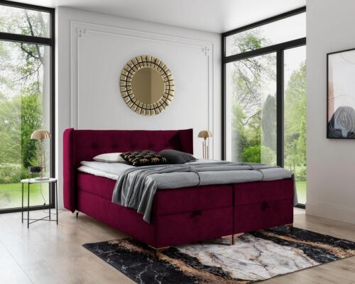 Lit Chambre de luxe Conception moderne Lit à sommier tapissier meubles en lit rembourré