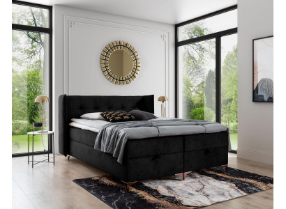 Designer de chambre à coucher Mobilier Lit double Bois Meubles rembourrés Lit boxspring de luxe