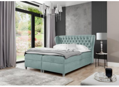 Chambre Lit moderne Chesterfield Meubles Lit rembourré Bois Design Ameublement