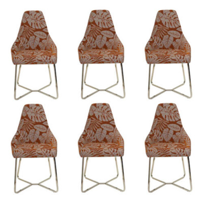 Chaise de salle à manger moderne Chaise de cuisine 6 chaises Inclinable Luxe Multicolore