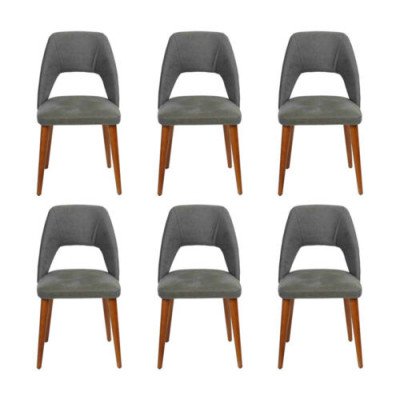 Concepteur de chaises 6x chaises Chaise en bois Chaise de salle à manger Luxe Bois neuf Meubles neufs