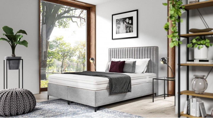 Lit rembourré Chambre Lit Luxe nouveau Design Moderne Ameublement en bois Textile
