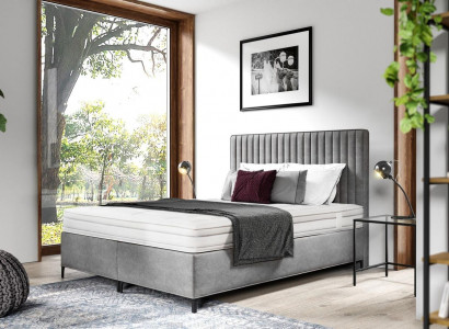 Ameublement Literie Textile Luxe Design Lit Boxspring Chambre Bois Double