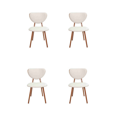 Chaise de salle à manger moderne blanche 4x chaises Chaise en bois Chaise à une place nouvelle