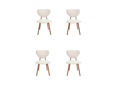 Chaise de salle à manger moderne blanche 4x chaises Chaise en bois Chaise à une place nouvelle