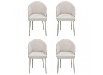 Chaise de salle à manger blanc 4x chaises Salle à manger Chaises modernes en bois Design neuf