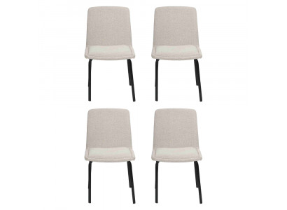 Suite Metal Lehn Upholstery Chairs Dining Room Textile Set 4x Sessel Stuhlgruppe
