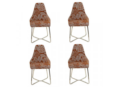 Chaise de salle à manger moderne Chaise de cuisine 4x Chaises Inclinable Luxe Multicolore