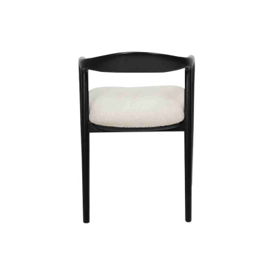 Chaises de salle à manger noires et blanches | Chaises de cuisine de luxe | Chaises en métal