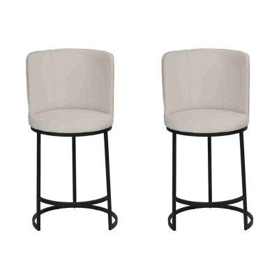 Salle à manger Tabouret de bar Design 2x Chaises de bar Siège rembourré Mobilier moderne