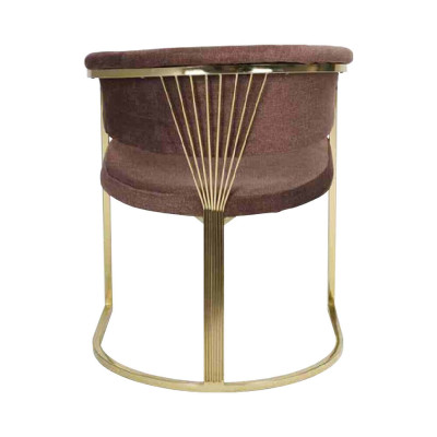 Salle à manger moderne 2x Chaises Designer Luxe éléments en acier inoxydable Textile neuf.