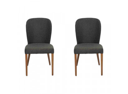 Moderner Holzstuhl 2x Luxus-Polsterstuhl Design-Sessel Sessel neu Polsterstuhl