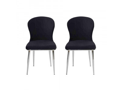 Meubles Chaises noires Chaise de salle à manger Design de chaise Rembourrage Mobilier de luxe Nouveau