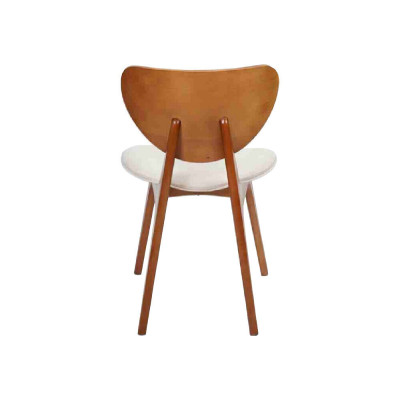 Chaise de salle à manger blanche Chaise design en bois Siège luxueux à accoudoirs individuel