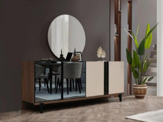 Sideboard Buffet en bois Commode Armoire Armoire en bois Brun Bois Salle à manger
