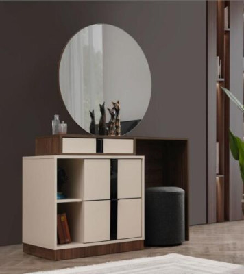 Table de toilette table de toilette table de toilette miroir beige