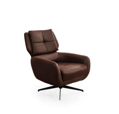Salon Fauteuil Fauteuil à oreilles Chaise en tissu Tissu, marron, Single Seater