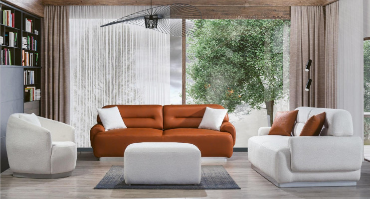 Canapé 3 places en tissu, tissu de canapé, meuble rembourré, canapé en tissu 230 cm en textile