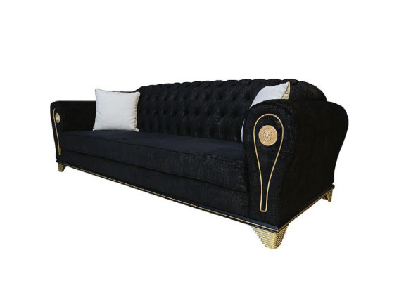 Ensemble de canapé-lit de luxe Chesterfield 3+3+1 Canapé Canapé Fauteuils Rembourrage Meubles Ensemble